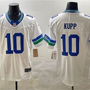 Men's Seattle Seahawks #10 Cooper Kupp White F.U.S.E. Throwback Jersey