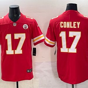 Men?s Kansas City Chiefs #17 Chris Conley Red  Jersey