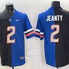 Men's Las Vegas Raiders X Broncos #2 Ashton Jeanty Black Blue Split Limited Football Stitched Jersey