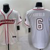 Men's Tampa Bay Buccaneers #6 Baker Mayfield White Cool Base Stitched Baseball Jersey