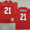 Men's Atlanta Falcons #21 Deion Sanders Red 1992 Throwback Jersey