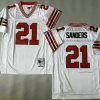 Men's Atlanta Falcons #21 Deion Sanders White 1989 Throwback Jersey