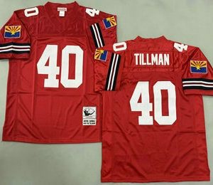 Men's Arizona Cardinals #40 Pat Tillman Red Throwback Jersey