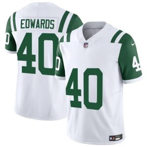 Men's New York Jets #40 Donovan Edwards White 2025 F.U.S.E. Classic Alternate  Jersey