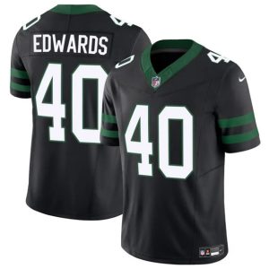 Men's New York Jets #40 Donovan Edwards Black 2025 F.U.S.E.  Jersey