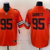 Men's Cleveland Browns #95 Myles Garrett Orange Jersey