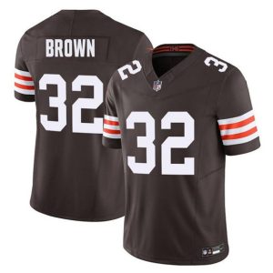 Men's Cleveland Browns #32 Jim Brown Brown F.U.S.E. Jersey