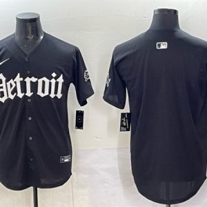 Men's Detroit Lions Blank Black 'Motor Gothic Edition' Vapor Premier Limited Stitched Jersey