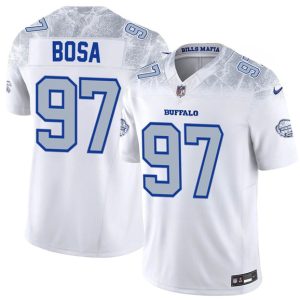 Men's Buffalo Bills #97 Joey Bosa White 2025 F.U.S.E. ?Rivalries? Jersey