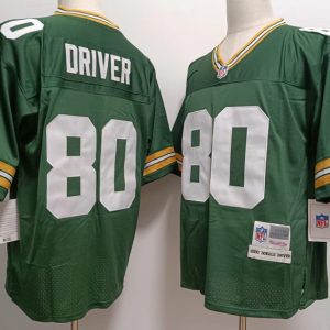 Men's Green Bay Packers #80 Donald Driver Mitchell & Ness Retired Player Green Jersey