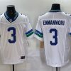 Men's Seattle Seahawks #3 Nick Emmanwori White F.U.S.E. Throwback Jersey