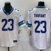 Men's Seattle Seahawks #23 Marcus Trufant White F.U.S.E. Throwback Jersey