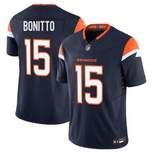 Men's Denver Broncos #15 Nik Bonitto Navy F.U.S.E. Jersey