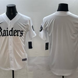 Men's Las Vegas Raiders Blank White 'Gothic Sin City Shadows Edition' Vapor  Jersey