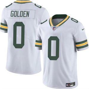 Men's Green Bay Packers #0 Matthew Golden White 2025  Jersey