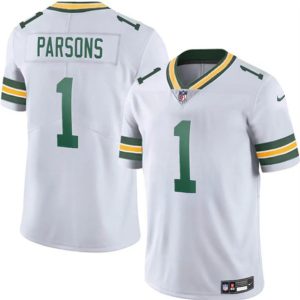 Men's Green Bay Packers #1 Micah Parsons White 2025  Jersey