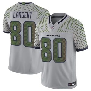 Men's Seattle Seahawks #80 Steve Largent Gray 2025 F.U.S.E. ?Rivalries? Jersey