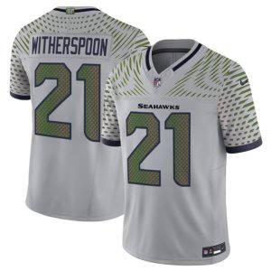 Men's Seattle Seahawks #21 Devon Witherspoon Gray 2025 F.U.S.E. ?Rivalries? Jersey