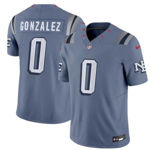 Men's New England Patriots #0 Christian Gonzalez 2025 F.U.S.E. ?Rivalries? Jersey