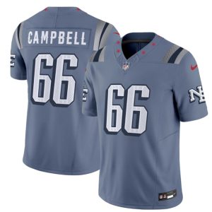 Men's New England Patriots #66 Will Campbell 2025 F.U.S.E. ?Rivalries? Jersey