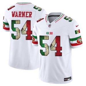 Men's San Francisco 49ers #54 Fred Warner White 2025 F.U.S.E. Mexico Jersey