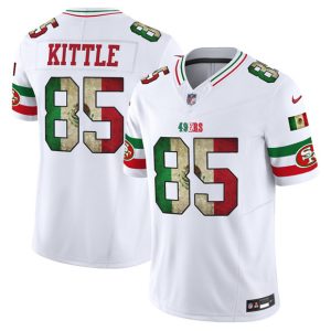 Men's San Francisco 49ers #85 George kittle White 2025 F.U.S.E. Mexico Jersey