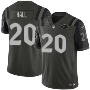 Men's New York Jets #20 Breece Hall Black 2025 F.U.S.E. ?Rivalries? Jersey